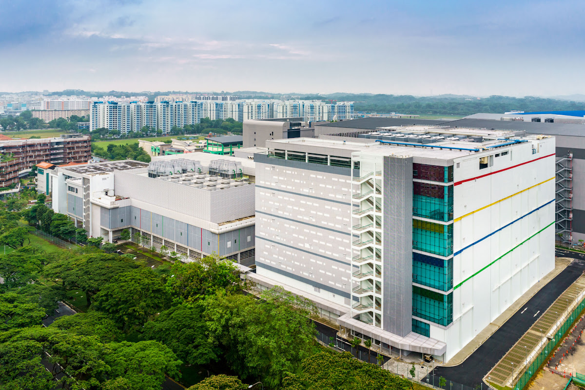A Google facility in Singapore: an example of a multi-storey design. This is not Digital Realty SIN10.